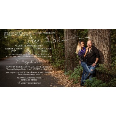 Invitatie nunta tip poza BIN119