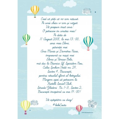 Invitatie botez BIB233