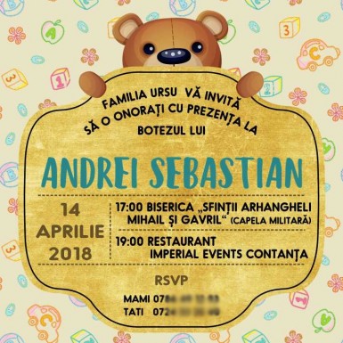 Invitatie botez BIB235