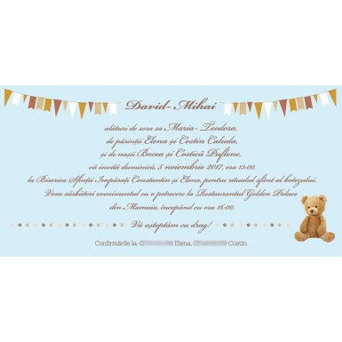 Invitatie botez BIB209